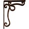 Ekena Millwork Orleans Wrought Iron Bracket, (Triple center brace), Antiqued Copper 2"W x 12"D x 15"H BKTM02X12X15TOLACO - alternate 4